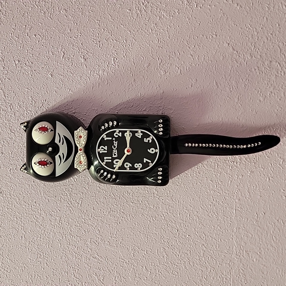 Jeweled Las Vegas Kit-Cat Klock RARE EXCLUSIVE Clock - Picture 3 of 7
